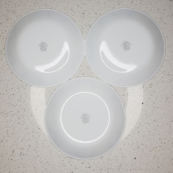 Correlle Squared Geometric Set 3 Bread Dessert Appetizer Plates Retired Pattern - Picture 5 of 8